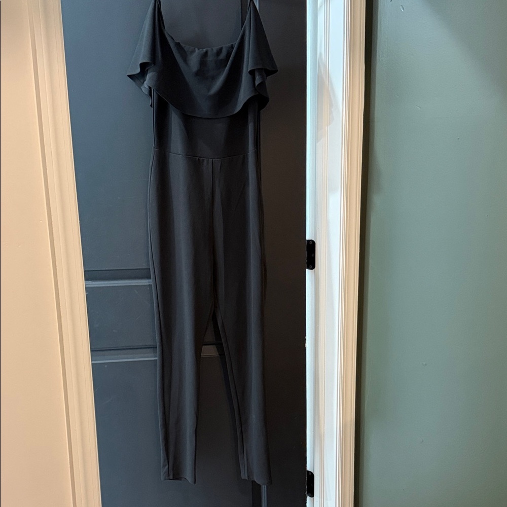 Fashion Nova Off-Shoulder Black Jumpsuit